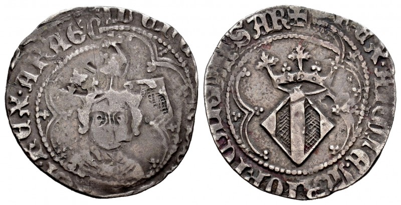 Corona de Aragón. Alfonso V (1416-1458). 1 real. Valencia. (Cru-864.2). (Cr C.G-...