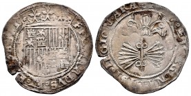 Fernando e Isabel (1474-1504). 1 real. Sevilla. (Cal 2019-408). Ag. 3,23 g. Sin marca en anverso y S en reverso. Leves oxidaciones. MBC. Est...50,00. ...