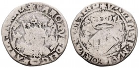 Carlos I (1516-1556). 1 real. Valencia. (Cal-83). Ag. 4,12 g. Corona en anverso y escudete con león en reverso. BC. Est...90,00. /// ENGLISH: Charles ...