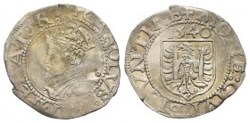 Carlos I (1516-1556). 1 carlos. 1540. Besançon. (Vti-falta). Ag. 1,22 g. Escasa. MBC+. Est...90,00. /// ENGLISH: Charles I (1516-1556). 1 carlos. 1540...