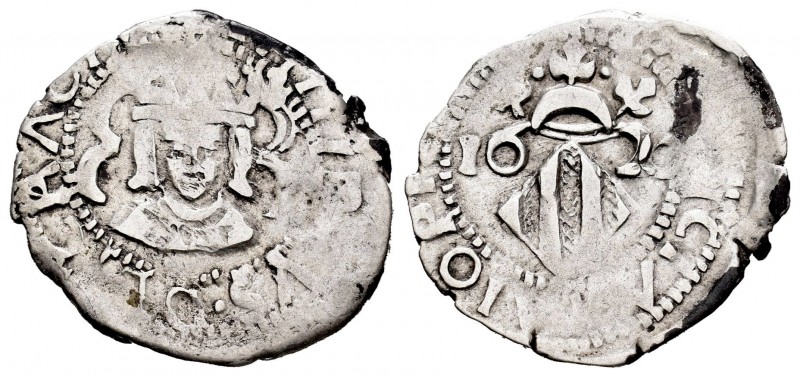 Felipe III (1598-1621). Dieciocheno. 1620. Valencia. (Cal 2008-516). Ag. 2,08 g....