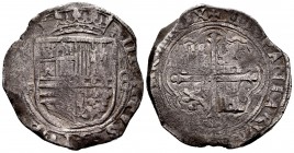 Felipe III (1598-1621). 8 reales. México. F. (Cal-881). Ag. 26,84 g. MBC-. Est...200,00. /// ENGLISH: Philip III (1598-1621). 8 reales. México. F. (Ca...