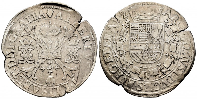 Alberto e Isabel (1598-1621). 1 patagón. Sin fecha. Amberes. (Vanhoudt-619 AN). ...
