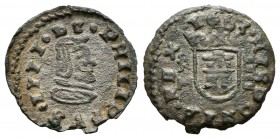 Felipe IV (1621-1665). 4 maravedís. 1663. Trujillo. M. (Cal-284). (Jarabo-Sanahuja-M766). Ae. 0,73 g. MBC/MBC-. Est...15,00. /// ENGLISH: Philip IV (1...