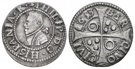 Felipe IV (1621-1665). Croat. 1653. Barcelona. (Cal 2019-667). Ag. 2,53 g. Rayas. MBC+. Est...100,00. /// ENGLISH: Philip IV (1621-1665). Croat. 1653....