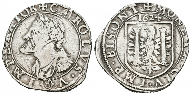 Felipe IV (1621-1665). Franco condado. 1/4 patagón. 1624. Besançon. (Vti-no cita...