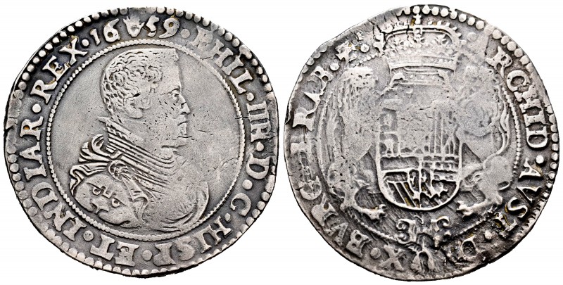 Felipe IV (1621-1665). 1 ducatón. 1659. Amberes. (Vanhoudt-642.AN). (Vti-1247). ...