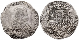 Carlos II (1665-1700). Filippo. 1676. Milán. (Vti-19). (Dav-4005). Ag. 27,56 g. Último dígito parcialmente visible. MBC-. Est...250,00. /// ENGLISH: C...