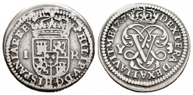 Felipe V (1700-1746). 1 real. 1707. Segovia. Y. (Cal-621). Ag. 2,27 g. El 0 de la fecha pequeño. MBC-/MBC. Est...110,00. /// ENGLISH: Philip V (1700-1...