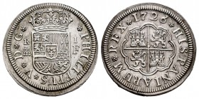 Felipe V (1700-1746). 1 real. 1726. Segovia. F. (Cal-624). Ag. 2,71 g. Escasa en esta conservación. EBC. Est...120,00. /// ENGLISH: Philip V (1700-174...