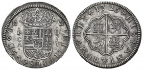 Felipe V (1700-1746). 2 reales. 1725. Cuenca. JJ. (Cal-672). Ag. 4,52 g. EBC-. Est...75,00. /// ENGLISH: Philip V (1700-1746). 2 reales. 1725. Cuenca....