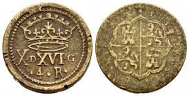 Felipe IV (1621-1665). Ponderal para 4 reales. Ae. 13,08 g. MBC/BC. Est...60,00. /// ENGLISH: Philip IV (1621-1665). Ponderal para 4 reales. Ae. 13,08...