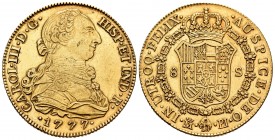Carlos III (1759-1788). 8 escudos. 1777. Madrid. PJ. (Cal 2019-1964). Au. 27,05 g. EBC. Est...1600,00. /// ENGLISH: Charles III (1759-1788). 8 escudos...