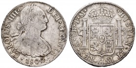 Carlos IV (1788-1808). 8 reales. 1800. México. FM. (Cal-965). Ag. 26,85 g. BC+. Est...35,00. /// ENGLISH: Charles IV (1788-1808). 8 reales. 1800. Méxi...