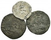 Lote de 3 piezas medievales de Mallorca, 2 dobler (Juan II y Alfonso IV) y 1 dinero (Juan II). A EXAMINAR. BC+/MBC-. Est...65,00. /// ENGLISH: Lote de...