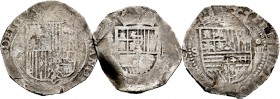 Lote de 3 monedas de 4 reales, Fernando e Isabel de Sevilla, Felipe II de Sevilla y una sin identificar. A EXAMINAR. BC/MBC-. Est...150,00. /// ENGLIS...