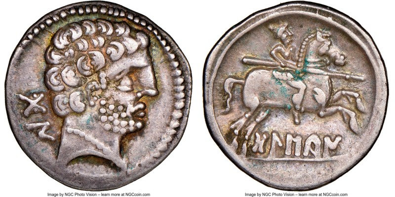 IBERIA. Bolscan (Osca). Ca. 2nd-1st centuries BC. AR drachm (19mm, 12h). NGC Cho...