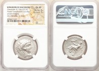 MACEDONIAN KINGDOM. Alexander III the Great (336-323 BC). Plated AR tetradrachm (27mm, 16.40 gm, 1h). NGC Choice XF 5/5 - 3/5. Ancient forgery of post...