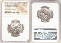 MACEDONIAN KINGDOM. Alexander III the Great (336-323 BC). AR tetradrachm (28mm, 16.91 gm, 4h). NGC XF 5/5 - 4/5. Posthumous issue of uncertain mint in...