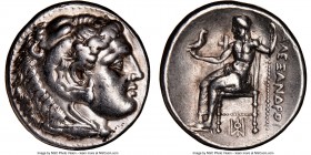 MACEDONIAN KINGDOM. Alexander III the Great (336-323 BC). AR tetradrachm (26mm, 1h). NGC Choice VF. Lifetime issue of 'Babylon', ca. 325-323 BC. Head ...