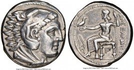 MACEDONIAN KINGDOM. Alexander III the Great (336-323 BC). AR tetradrachm (24mm, 11h). NGC Choice VF. Posthumous issue of uncertain mint in Greece or M...