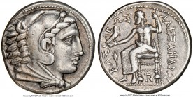MACEDONIAN KINGDOM. Alexander III the Great (336-323 BC). AR tetradrachm (24mm, 4h). NGC Choice VF. Early posthumous issue of 'Amphipolis', under Phil...