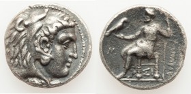MACEDONIAN KINGDOM. Alexander III the Great (336-323 BC). AR tetradrachm (25mm, 16.61 gm, 12h). Choice Fine. Early posthumous issue of Sidon, dated Ci...