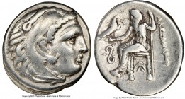 MACEDONIAN KINGDOM. Alexander III the Great (336-323 BC). AR drachm (18mm, 12h). NGC VF, scuff. Early posthumous issue of Lampsacus, by Leonnatus, Arr...