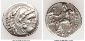 MACEDONIAN KINGDOM. Alexander III the Great (336-323 BC). AR drachm (17mm, 4.25 gm, 4h). About VF. Posthumous issue of Lampsacus, ca. 310-301 BC. Head...