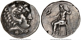 MACEDONIAN KINGDOM. Philip III Arrhidaeus (323-317 BC). AR tetradrachm (26mm, 11h). NGC XF. Lifetime issue of Sidon, dated Regnal Year 13 of Abdalonym...