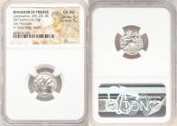 THRACIAN KINGDOM. Lysimachus (305-281 BC). AR drachm (17mm, 4.17 gm, 6h). NGC Choice AU 5/5 - 5/5. Posthumous issue of Colophon, under Lysimachus of T...