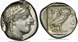 ATTICA. Athens. Ca. 440-404 BC. AR tetradrachm (25mm, 17.20 gm, 2h). NGC AU 4/5 - 4/5, brushed. Mid-mass coinage issue. Head of Athena right, wearing ...