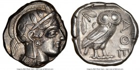 ATTICA. Athens. Ca. 440-404 BC. AR tetradrachm (24mm, 17.14 gm, 1h). NGC Choice XF 5/5 - 4/5. Mid-mass coinage issue. Head of Athena right, wearing cr...