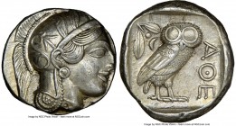 ATTICA. Athens. Ca. 440-404 BC. AR tetradrachm (24mm, 17.18 gm, 11h). NGC Choice XF 4/5 - 4/5, brushed. Mid-mass coinage issue. Head of Athena right, ...