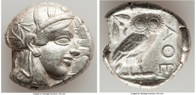 ATTICA. Athens. Ca. 440-404 BC. AR tetradrachm (24mm, 16.31 gm, 6h). Choice VF, ...