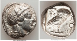 ATTICA. Athens. Ca. 440-404 BC. AR tetradrachm (28mm, 17.15 gm, 1h). Choice XF. Mid-mass coinage issue. Head of Athena right, wearing crested Attic he...