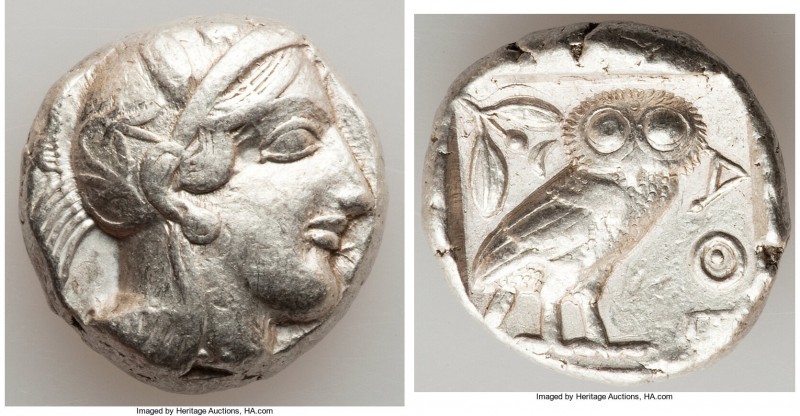 ATTICA. Athens. Ca. 440-404 BC. AR tetradrachm (24mm, 17.18 gm, 2h). Choice VF. ...