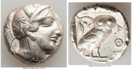 ATTICA. Athens. Ca. 440-404 BC. AR tetradrachm (24mm, 17.18 gm, 2h). Choice VF. Mid-mass coinage issue. Head of Athena right, wearing crested Attic he...