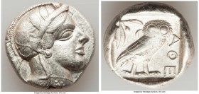 ATTICA. Athens. Ca. 440-404 BC. AR tetradrachm (24mm, 17.17 gm, 2h). VF. Mid-mass coinage issue. Head of Athena right, wearing crested Attic helmet or...