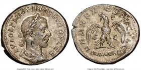 SYRIA. Antioch. Philip I (AD 244-249). BI tetradrachm (26mm, 12.29 gm, 6h). NGC Choice AU 5/5 - 4/5. 3rd officina, AD 244. AYTOK K M IOYΛ ΦIΛIΠΠOY CЄB...