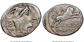 L. Thorius Balbus (ca. 105 BC). AR denarius (22mm, 1h). NGC VF. Rome. I•S•M•R, head of Juno Sospita right, clad in goat-skin / L•THORIVS / BALBVS, bul...