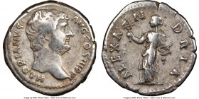 Hadrian (AD 117-138). AR denarius (18mm, 7h). NGC Choice Fine. Rome, AD 130-133. HADRIANVS-AVG COS III P P, bare-headed Hadrian right / ALEXA-N-DRIA, ...