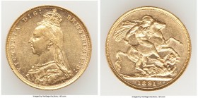 Victoria gold Sovereign 1891-S AU, Sydney mint, KM10. 22.1mm. 8.00gm. AGW 0.2355 oz. 

HID09801242017

© 2020 Heritage Auctions | All Rights Reser...
