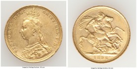 Victoria gold Sovereign 1892-S XF, Sydney mint, KM10, S-3868C. 22.1mm. 7.97gm. AGW 0.2355 oz. 

HID09801242017

© 2020 Heritage Auctions | All Rig...