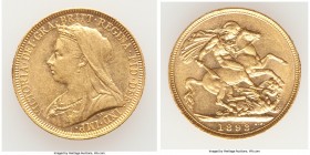 Victoria gold "Veiled Head" Sovereign 1893-S AU, Sydney mint, KM13, S-3877. 22.0mm. 7.99gm. AGW 0.2355 oz. 

HID09801242017

© 2020 Heritage Aucti...