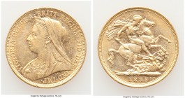 Victoria gold Sovereign 1895-M AU, Melbourne mint, KM13. 22.1mm. 7.97gm. AGW 0.2355 oz. 

HID09801242017

© 2020 Heritage Auctions | All Rights Re...