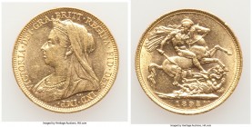 Victoria gold Sovereign 1895-M UNC, Melbourne mint, KM13. 22.1mm. 7.98gm. AGW 0.2355 oz.

HID09801242017

© 2020 Heritage Auctions | All Rights Re...
