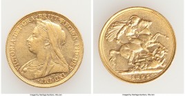 Victoria gold Sovereign 1895-M AU, Melbourne mint, KM13. 22.1mm. 7.97gm. AGW 0.2355 oz. 

HID09801242017

© 2020 Heritage Auctions | All Rights Re...