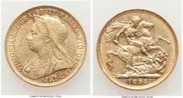 Victoria gold Sovereign 1895-M AU, Melbourne mint, KM13. 22.1mm. 7.96gm. AGW 0.2355 oz.

HID09801242017

© 2020 Heritage Auctions | All Rights Res...