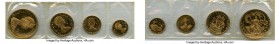 Elizabeth II 4-Piece Uncertified gold Proof Set 1967, KM-PS1. Mintage: 850. Includes the 10, 20, 50 and 100 Dollars KM-11-14. Commemorates the adoptio...